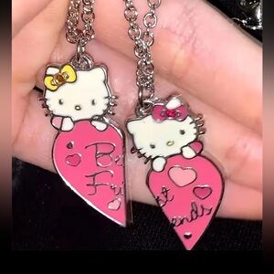 Hello Kitty Pink Heart Jewelry Set